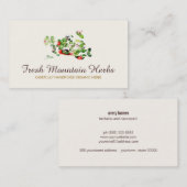 Organic Herbalist Herb Gardener Holistic Health Visitekaartje (Voorkant / Achterkant)