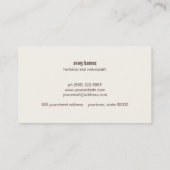 Organic Herbalist Herb Gardener Holistic Health Visitekaartje (Achterkant)