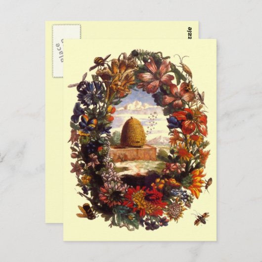 Organic Honey Bee Hive Market  BRIEFKAART (Voorkant / Achterkant)