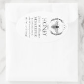 Organic honey bee queen  ovale sticker (Tas)