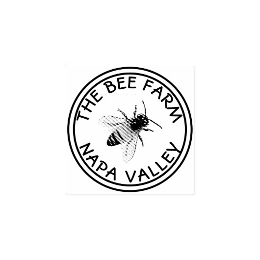 Organic Honey Bee Simple Rubberstempel (Afrduk)