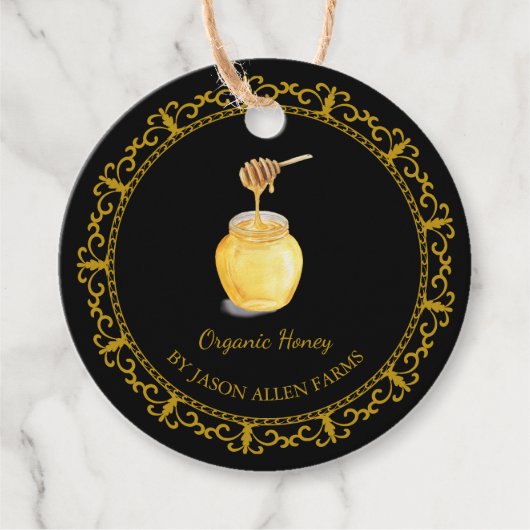  Organic Honey Hang Label (Voorkant)