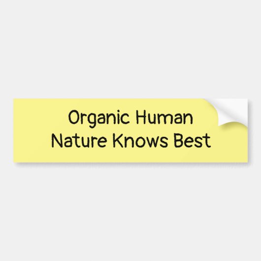 Organic Human Bumpersticker (Voorkant)