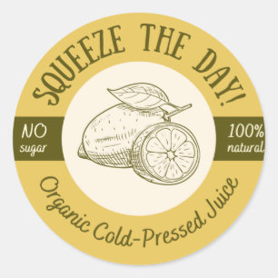 Organic Juice Ronde Sticker