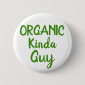 Organic Kinda Guy Green White Round Button Pins (Voorkant)