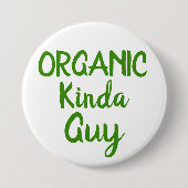 Organic Kinda Guy Green White Round Button Pins (Voorkant)