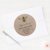 Organic Kraft Paper Honey Jar Labels | Honingbijen (Envelop)