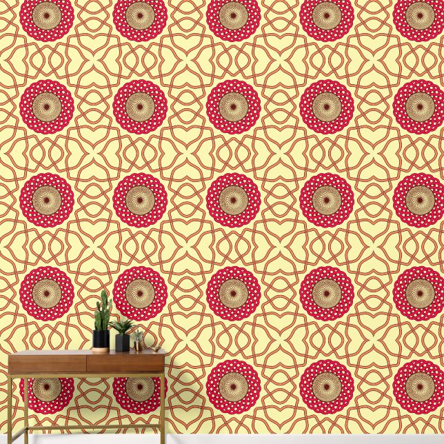 Organic Mandala Spiral Design Behang (Hal)