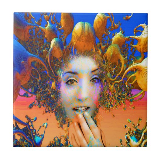 Organic Medusa Tegeltje (Voorkant)