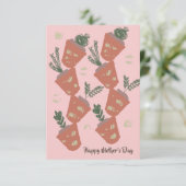 Organic Modern Garden Terracotta Pots Brush Stroke Kaart (Staand voorkant)