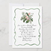 Organic Modern Tropical Bridal Shower Invitation Kaart (Voorkant)