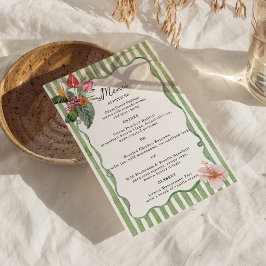 Organic Modern Tropical Menu Card Kaart