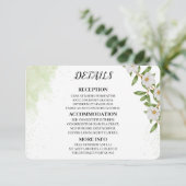 Organic Modern Wedding Enclosure Card Informatiekaartje (Staand voorkant)