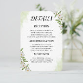 Organic Modern Wedding Enclosure Card Informatiekaartje (Staand voorkant)