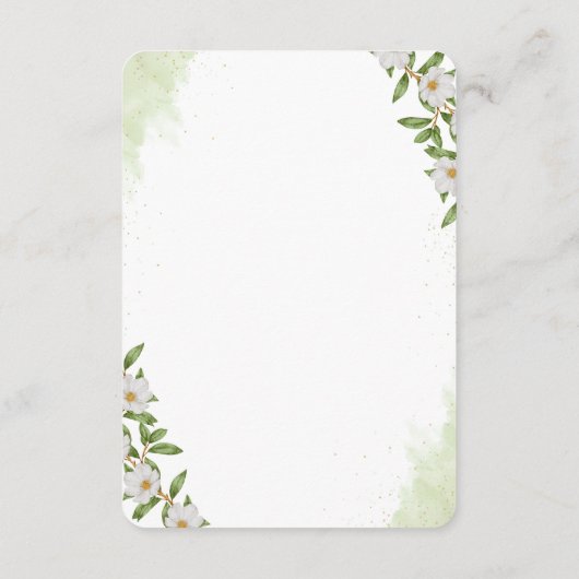 Organic Modern Wedding Enclosure Card Informatiekaartje (Achterkant)