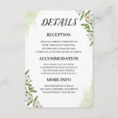 Organic Modern Wedding Enclosure Card Informatiekaartje (Voorkant)