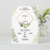 Organic Modern Wedding Invitation    Kaart (Staand voorkant)