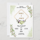 Organic Modern Wedding Invitation Suite, Elegant  Kaart (Voorkant)