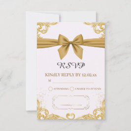 Organic Modern Wedding RSVP Card Kaartje