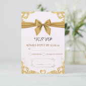 Organic Modern Wedding RSVP Card  Kaartje (Staand voorkant)