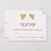 Organic Modern Wedding RSVP Card  Kaartje (Voorkant)