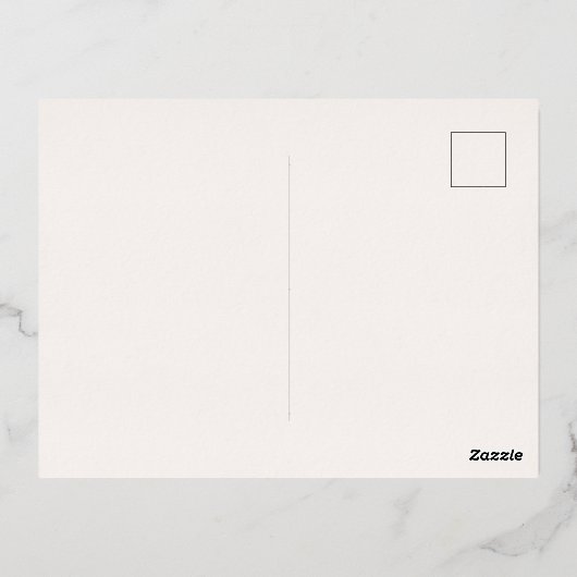 Organic Monogram 5 Foto Folie Feestdagen Briefkaart (Achterkant)