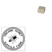 Organic Natural Honey Bee Simple Rubberstempel (Gestempeld)