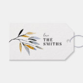 Organic Natural Kerstfeestay Gift Label Cadeaulabel (Voorkant (Horizontaal))