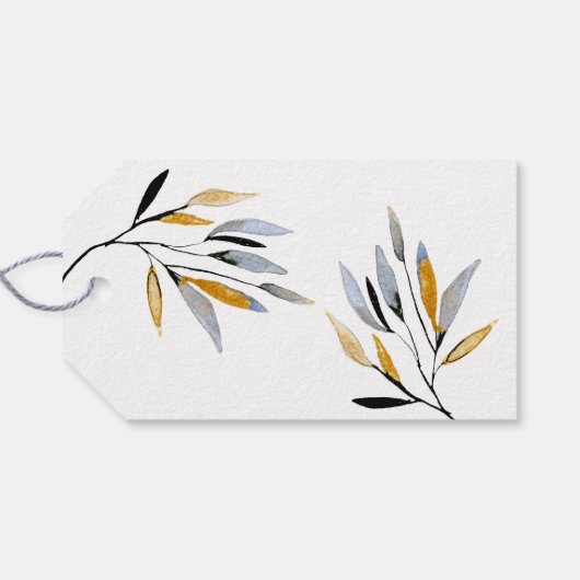 Organic Natural Kerstfeestay Gift Label Cadeaulabel (Achterkant Horizontaal)