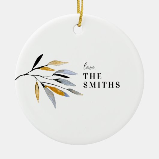 Organic Natural Kerstfeestay Keramisch Ornament (Voorkant)