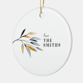 Organic Natural Kerstfeestay Keramisch Ornament (Links)