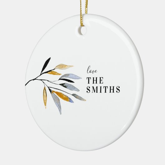 Organic Natural Kerstfeestay Keramisch Ornament (Links)