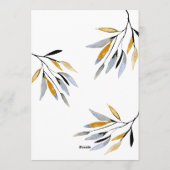 Organic Natural KerstRed Fun Foto Waterverf Feestdagenkaart (Achterkant)