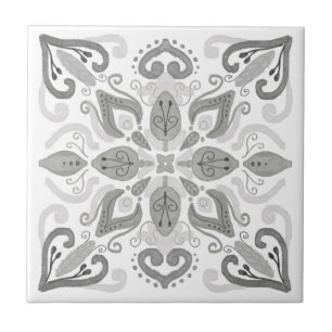 Organic Old Home Waterverf Decor Light Grey White Tegeltje