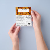 Organic Oranges, Juice Bar Advertising Flyer (Hand)
