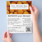 Organic Oranges, Juice Bar Advertising Flyer (Hand)