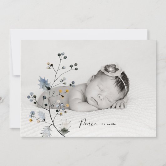 Organic Peace Holiday-kerstfotokaart Feestdagenkaart (Voorkant)