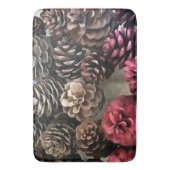 Organic Pine Cone Holiday Ornamenten Painting Badmat (Voorkant Verticaal)