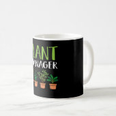 Organic Plant Manager Plant Lover Fun Pun Koffiemok (Voorkant rechts)