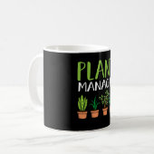 Organic Plant Manager Plant Lover Fun Pun Koffiemok (Voorkant links)