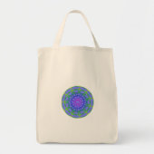 Organic Rainbow Mandala Tribal Grocery Bag Tas (Voorkant)