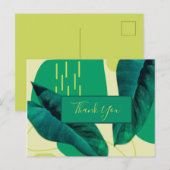 Organic Realistic Leaf Collage Greenery Briefkaart (Voorkant / Achterkant)