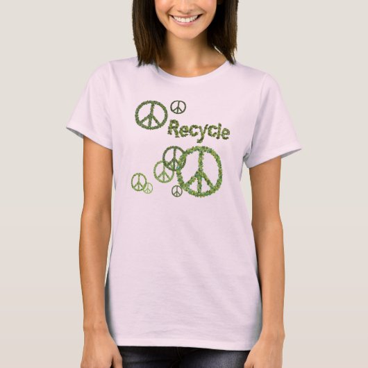 Organic Recyclen Sybol Womens T-Shirt (Voorkant)