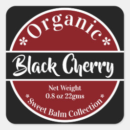 Organic Red White Cherry Beauty Vierkante Sticker