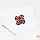 Organic Red White Cherry Beauty Vierkante Sticker (Envelop)