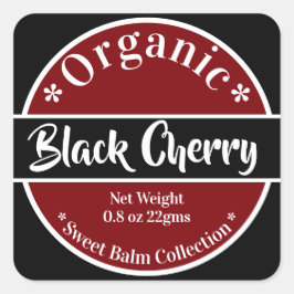 Organic Red White Cherry Beauty Vierkante Sticker