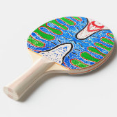 "Organic Reflex" – Artistiek Ping Pong Batje (Voorkant Gekanteld)