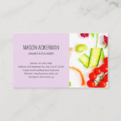 Organic Restaurants Visitekaartjes/Violet BG Visitekaartje (Achterkant)