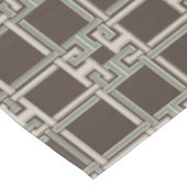 Organic Sage Chocolate Greek Key Pattern Tafelkleed (Gekanteld)
