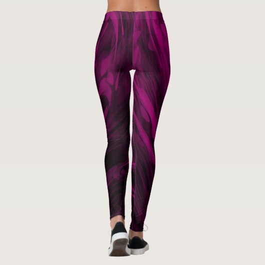 Organic Spiral3 Paars - Leggings (Achterkant)